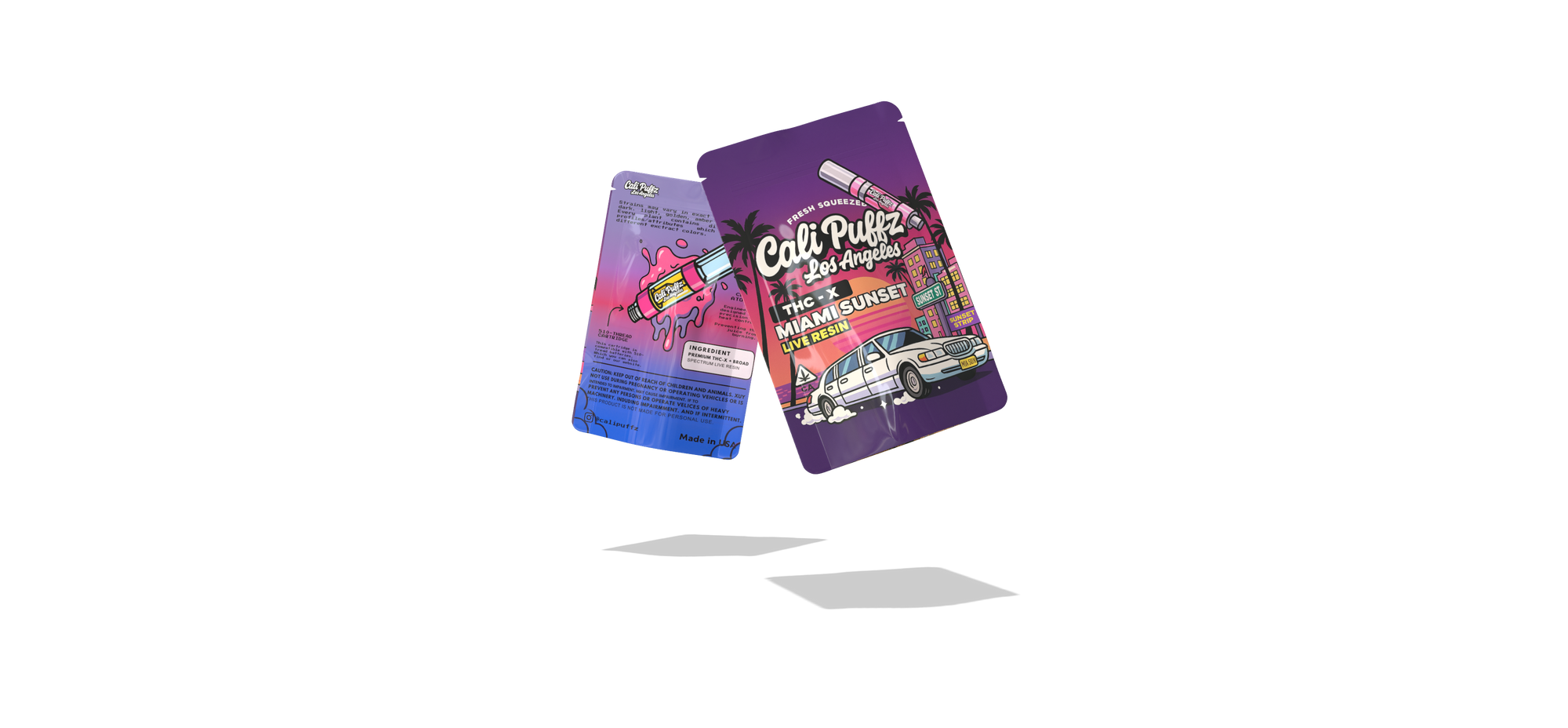 1+1 FREE THC-X 1ML Cartridge Miami Sunset