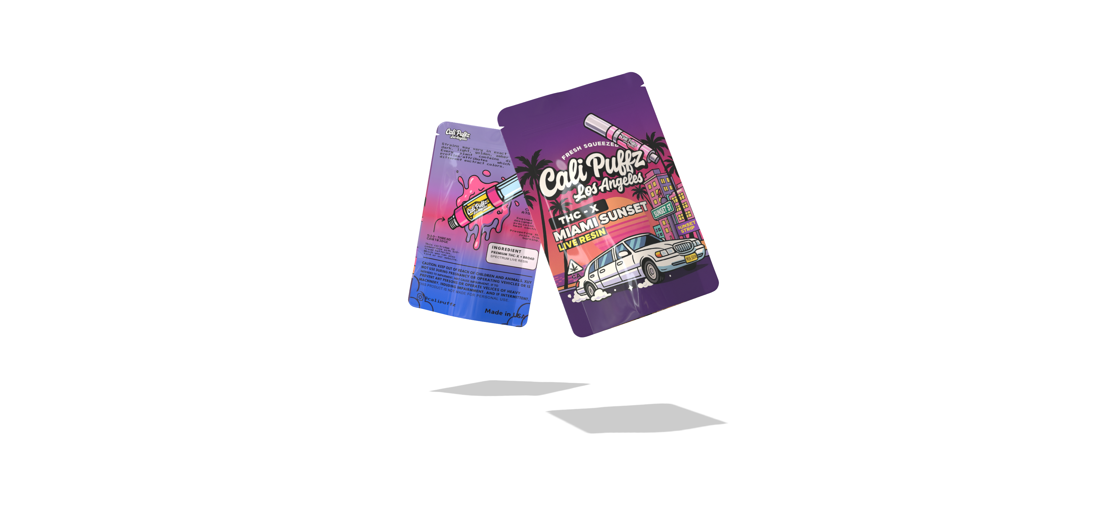 1+1 FREE THC-X 1ML Cartridge Miami Sunset