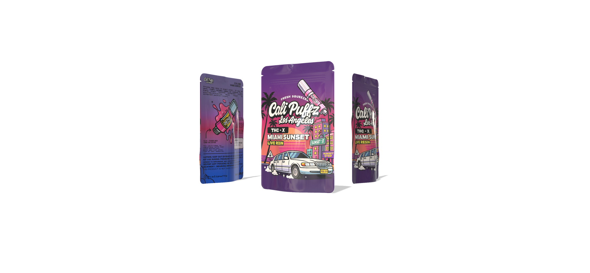 1+1 FREE THC-X 1ML Cartridge Miami Sunset