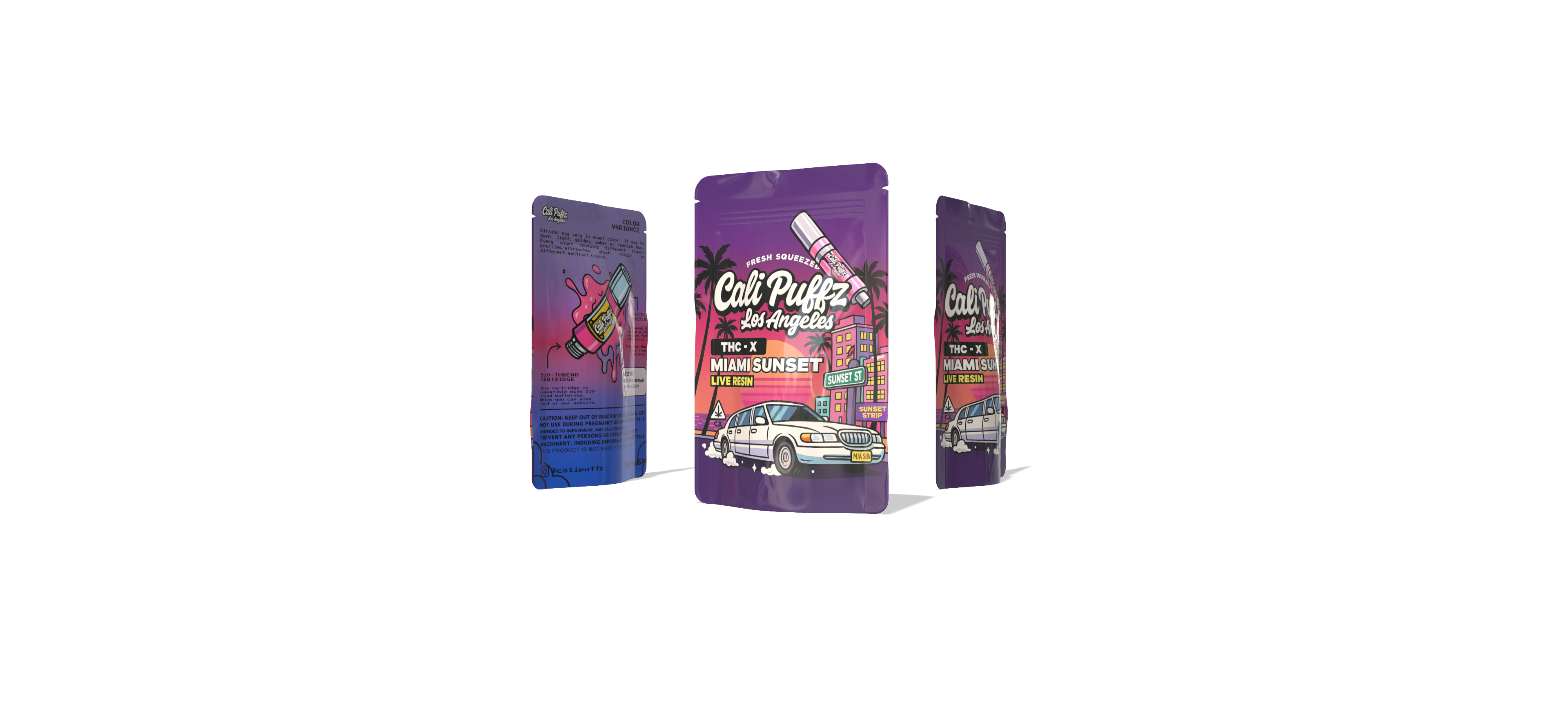 1+1 FREE THC-X 1ML Cartridge Miami Sunset